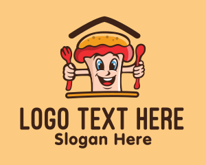 Food Chain - Cute Hot Dog Sandwich Mascot logo design