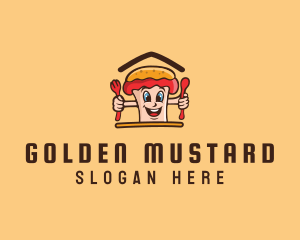 Mustard - Hot Dog Sandwich logo design