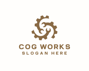 Industrial Cog Wrench logo design