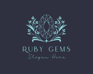 Nature Ruby Gemstone logo design
