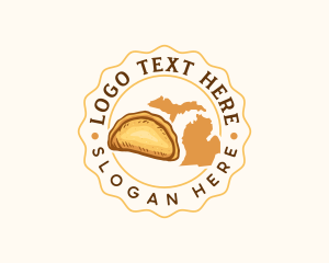 Map - Pasty Baking Michigan logo design