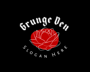 Grunge - Grunge Flower Tattoo logo design