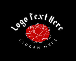 Grunge - Grunge Flower Tattoo logo design