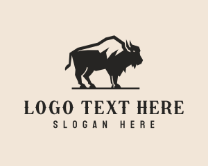 Bison Steakhouse Restaurant logo design