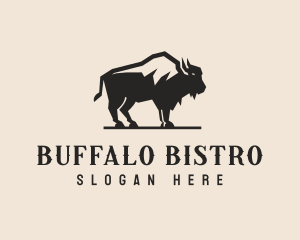 Bison Steakhouse Restaurant logo design