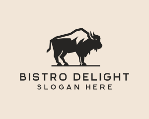 Bison Steakhouse Restaurant logo design