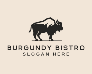 Bison Steakhouse Restaurant logo design