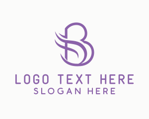 Facial - Elegant Wings Letter B logo design