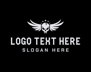 Video Game - Skull Wings Aviation logo design