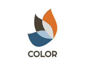 Colorful Wing Leaf logo design