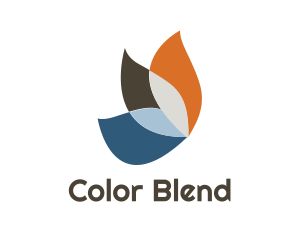 Colorful Wing Leaf logo design