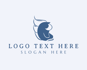 Orange Horse - Horse Equine Grooming logo design