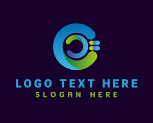 Color - Browser Software Letter C logo design