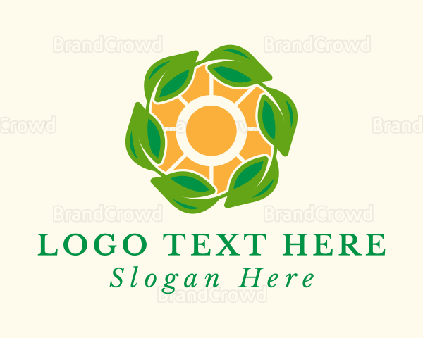 Tropical Sun Leaf Farm Logo