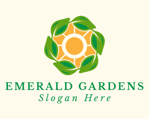 Tropical Sun Leaf Farm logo design