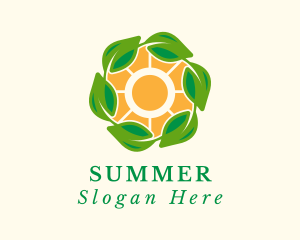 Tropical Sun Leaf Farm logo design