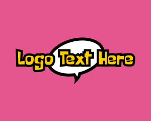 Text Message - Pop Art Comic logo design