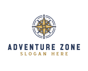 Adventure Travelling Compass logo design