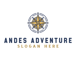 Adventure Travelling Compass logo design