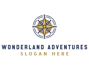 Adventure Travelling Compass logo design