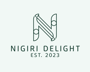 Modern Digital Letter N logo design