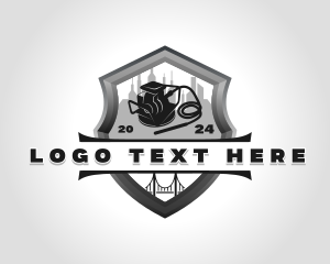 Emblem - Construction Concrete Device logo design
