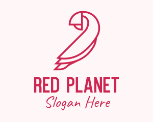 Red Parrot Bird logo design