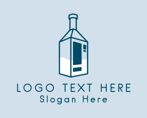 Bottle - Milk Vending Machine logo design
