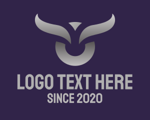 Bull - Silver Bull Horns logo design