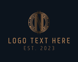 Firm - Cryptocurrency Digital  Letter N logo design