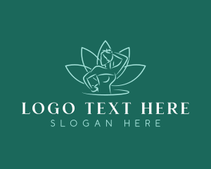 Spa - Female Lotus Massage logo design