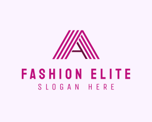 Vogue - Violet Stripe Letter A logo design