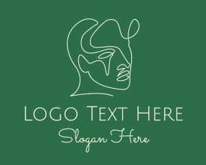 Human - Chic Female Line Art logo design