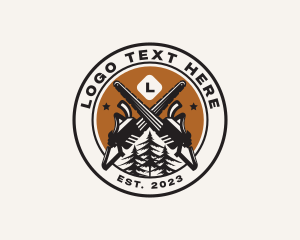 Pine Tree - Chainsaw Tree Cutting logo design