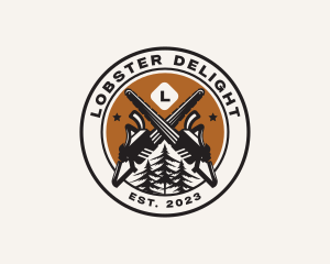 Chainsaw Woods Cutting logo design