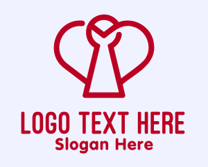 Online Relationship - Heart Safety Dating App logo design