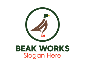 Beak - Duck Poultry Animal logo design