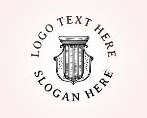 Heritage - Antique Heritage Column Crest logo design