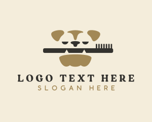 Hound - Pet Dog Toothbrush logo design