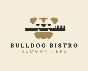 Pet Dog Toothbrush logo design