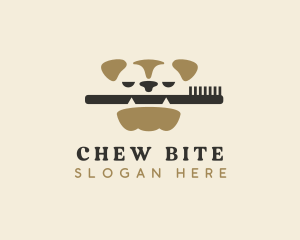 Pet Dog Toothbrush logo design