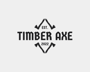 Tomahawk Axe Lumberjack logo design