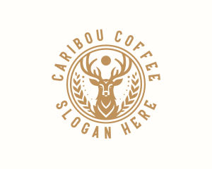 Caribou - Deer Elk Reindeer logo design