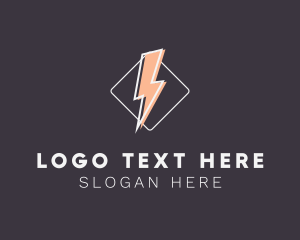 Electrician - Energy Lightning Electricity logo design