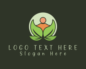 Physio - Organic Human Leaf logo design