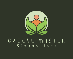 Wellness - Organic Human Leaf logo design