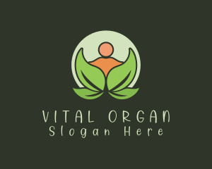 Organic Human Leaf logo design