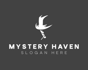 Smoking Mysterious Man logo design