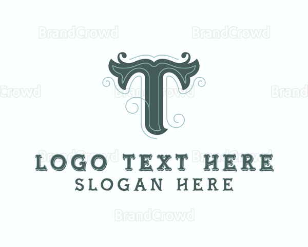 Wedding Planner Styling Letter T Logo