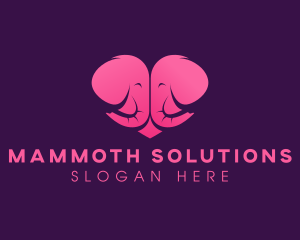 Mammoth - Parenting Elephant Heart logo design